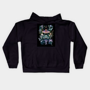 Sphinx Moth Mushroom Kids Hoodie